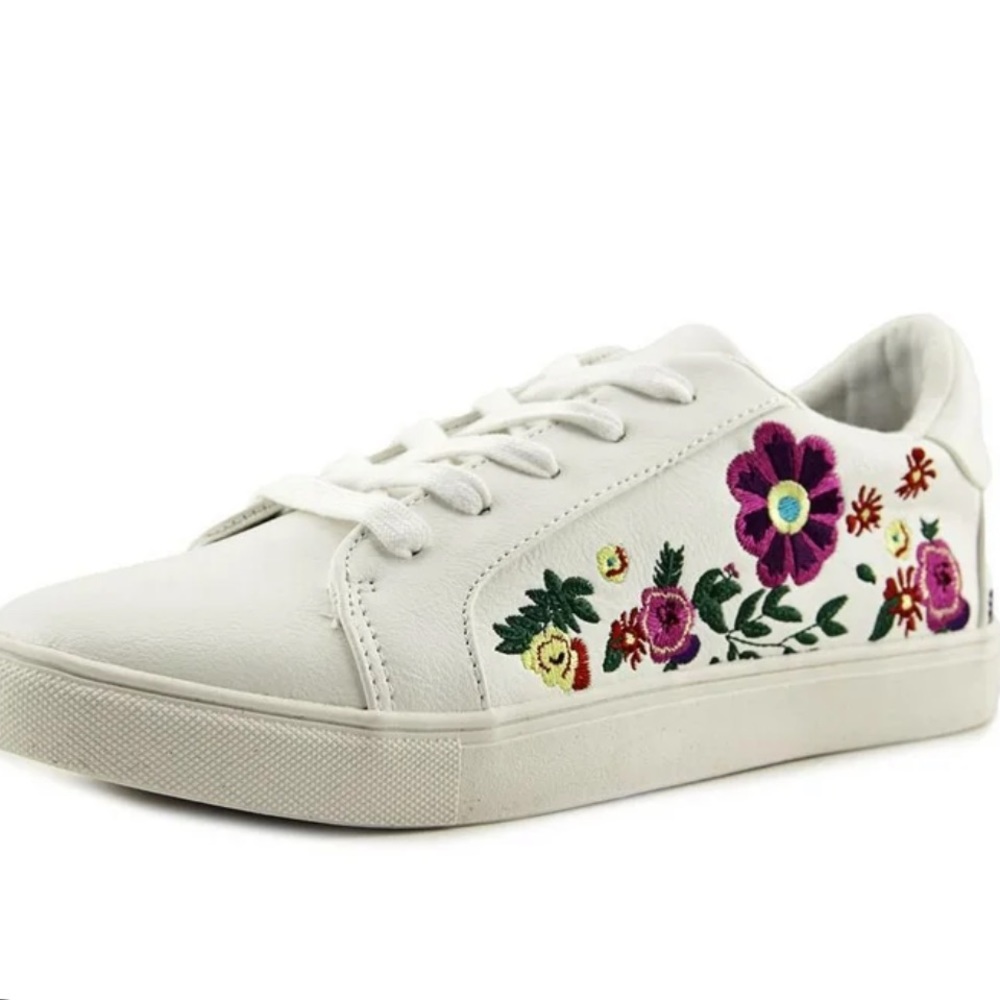Betsey Johnson White Floral Sneakers